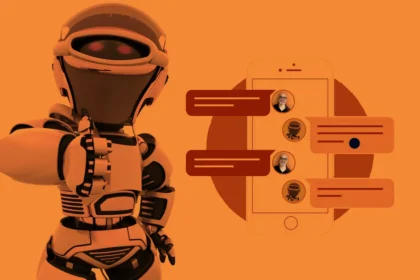 User chatting with AI powered chatbot on phone