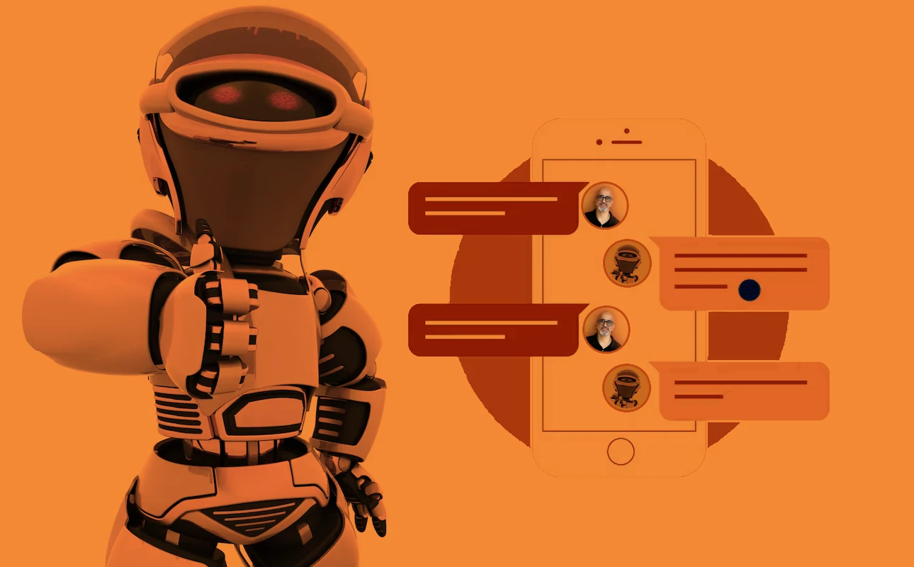 User chatting with AI powered chatbot on phone